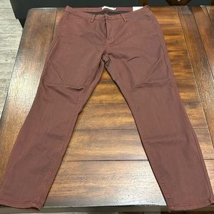 2% Lycra deep burgundy red super stretch skinny jeans